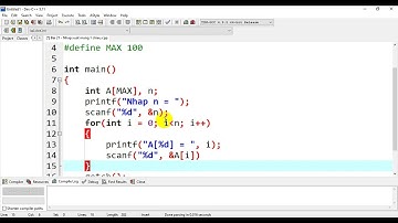 Lập trình căn bản C - Nhập xuât mảng một chiều số nguyên