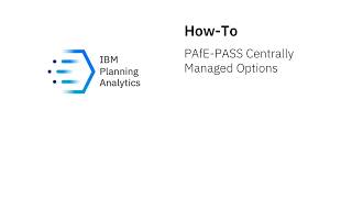 How-To:  PAfE-PASS Centrally Managed Options