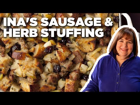 how-to-make-ina's-sausage-and-herb-stuffing-|-food-network