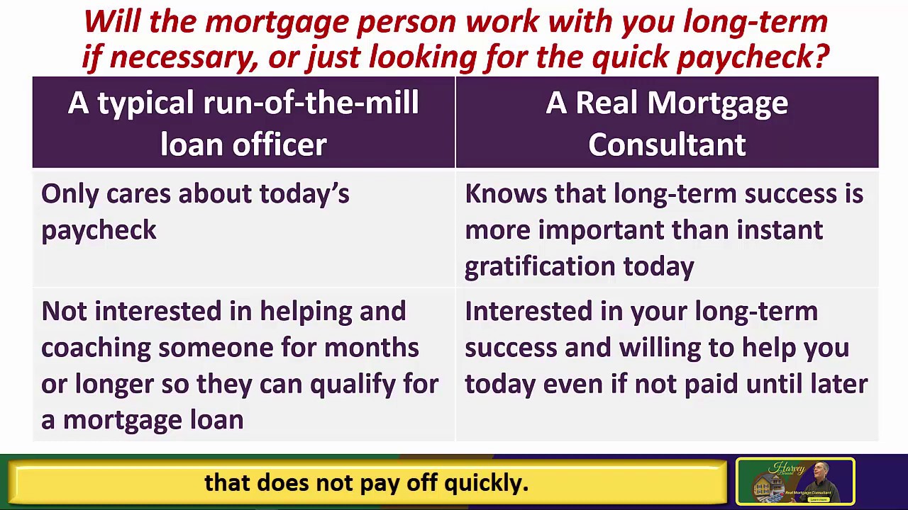 A Long Term Relationship A Real Mortgage Consultant Vs A Loan