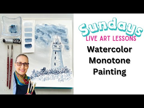 Monotone Single-Color Watercolors