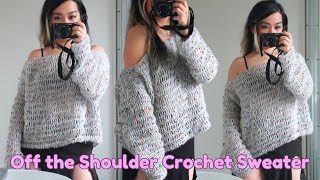 How to Crochet Off the Shoulder Sweater