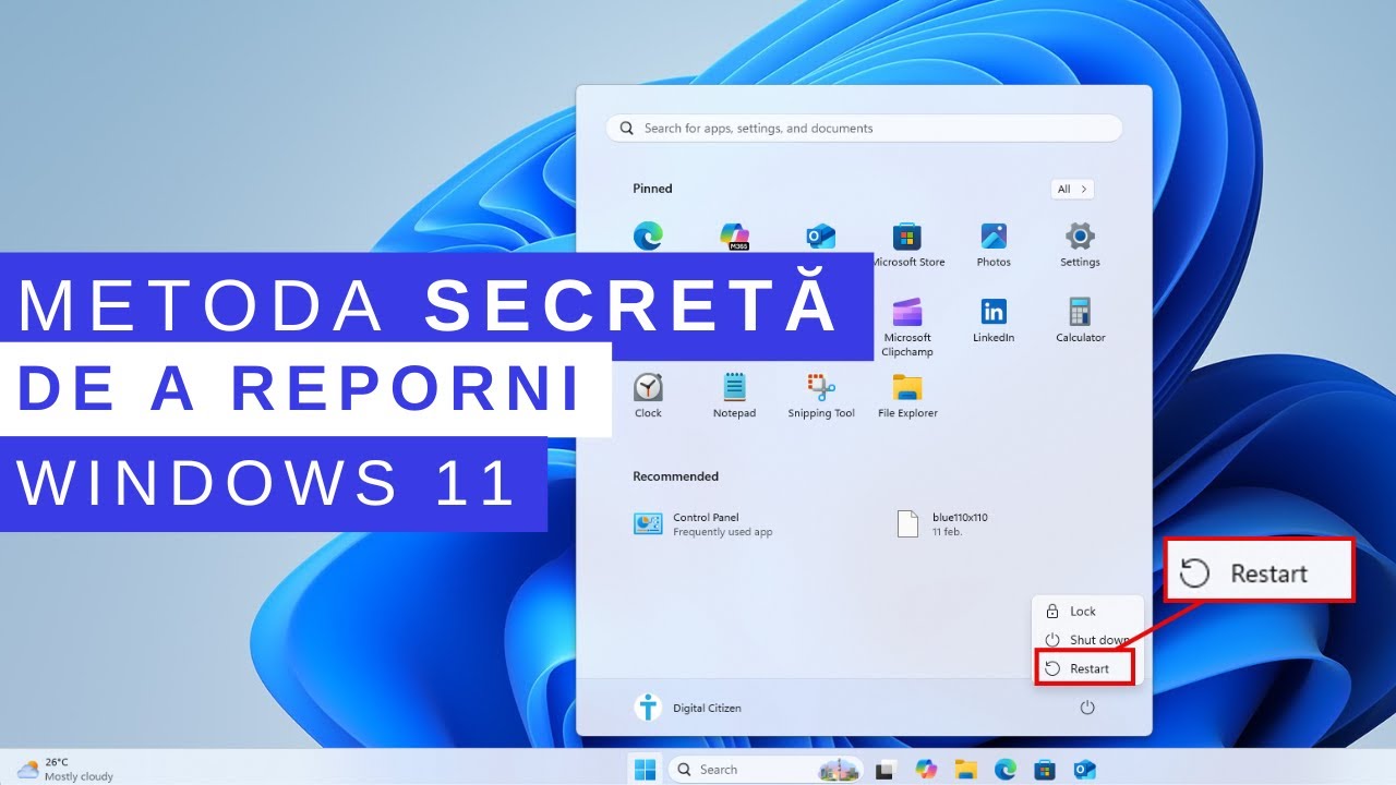 Metoda secretă de a reporni Windows 11