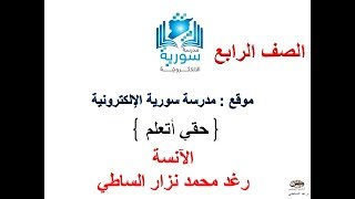 اللغة العربية للصف الرابع -التاء المربوطة والمبسوطة