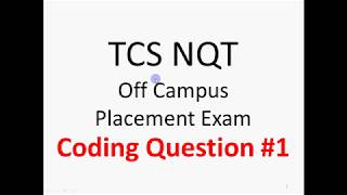 TCS NQT Placement Exam Q1 | Print Hello World without using a ; in C language