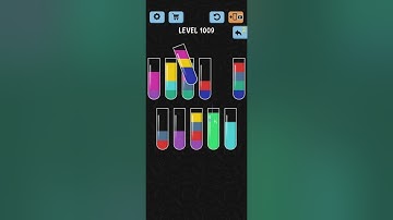 Water Color Sort Level 1009 Walkthrough Solution iOS/Android