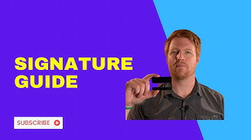 Signature Guide For The Blind & Visually Impaired