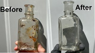 How to clean antique bottles and stoneware with Muriatic Acid