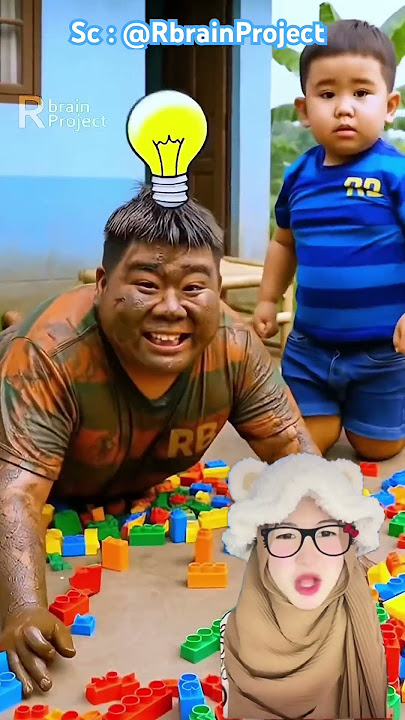 Bantu kakak bikin helikopter dari lego buat balas dendam ⁉️😂 @RbrainProject #shorts #funny #dubbing
