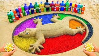 How to make Giant Sand Lizard, Orbeez Water Beads, Big Coca-Cola vs Mentos and Popular Sodas