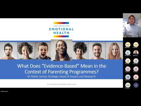 The Centre for Emotional Health Webinar What does evidence based mean in the context of parenting