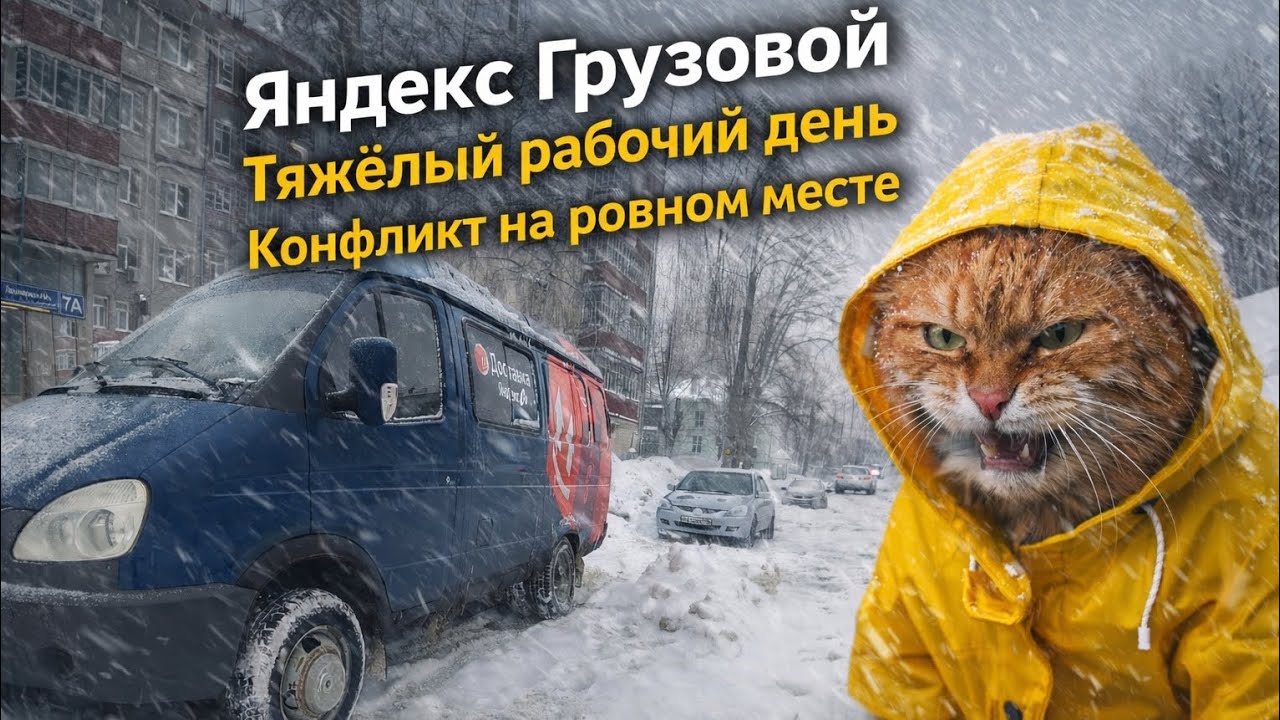 Яндекс Грузовой.Тяжёлый рабочий день.Конфликт на ровном месте.