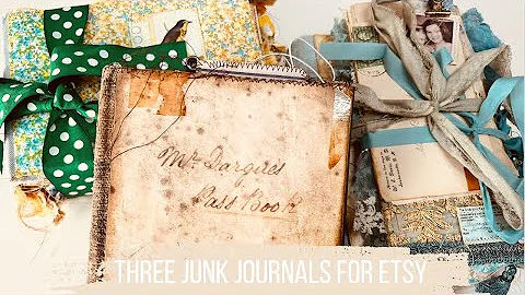 Unique Handmade Junk Journals for Etsy