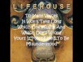 lifehouse cling and clatter lyrics