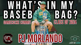 WHAT’S IN MY BASEBALL BAG? FEATURING PJ MORLANDO THE #1 PLAYER FOR 24’ CLASS
