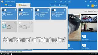 Web Camera Pro's motion detector in free video surveillance software screenshot 2