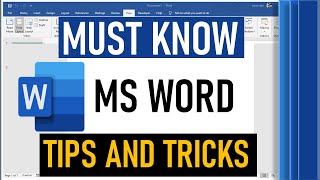 Must Know Microsoft Word Tips And Tricks  2024 #msword #tipsandtricks