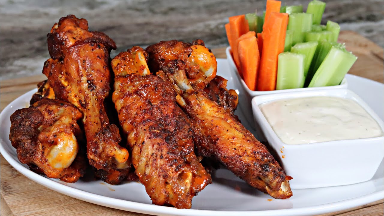 OVEN ROASTED Buffalo Turkey Wings Recipe - YouTube