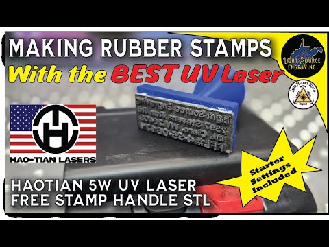Watch The Best UV Laser In Action: Haotian 5w UV Laser Crafting Stamps Tutorial!