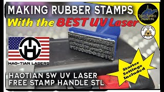 Watch The Best UV Laser In Action: Haotian 5w UV Laser Crafting Stamps Tutorial!