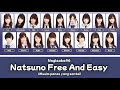 [Color Coded] Nogizaka46 (乃木坂46) - Natsu no Free &amp; Easy Lyrics KAN/ROM/IDN