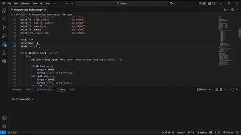 TUTORIAL MEMBUAT PROGRAM KASIR SEDERHANA DENGAN PYTHON