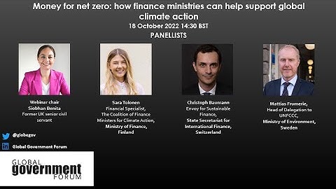 Money for net zero: how finance ministries can help support global climate action