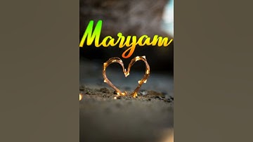 Thumbnail of Maryam name video #shorts #youtubeshorts