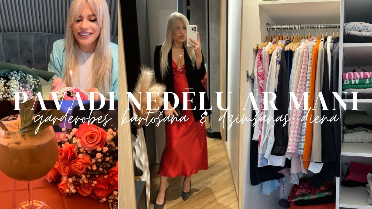 DZIMŠANAS DIENA, GARDEROBES KĀRTOŠANA UN DALOS AR SVARĪGIEM JAUNUMIEM. VLOGS #408