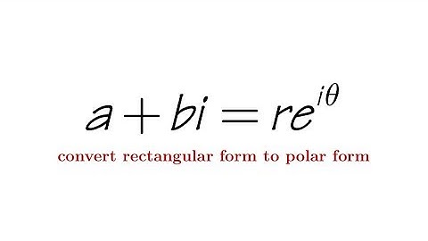 Convert rectangular form to polar form of a complex number (feat. Fematika)