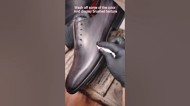 Gifennse Grey Oxford Coloring Process | Handmade Leather Magic L #leather #shoes #handmade