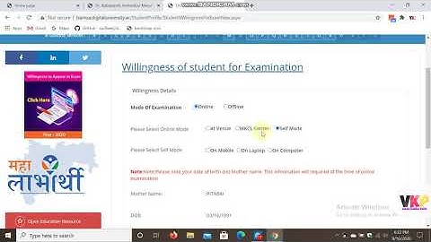 How to submit willingness for Final year Examination due to Covid 19 on university website