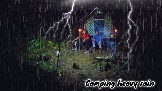 Camping-Diguyur Hujan Siang Malam Tidur Nyenyak Di shelter //ASMR