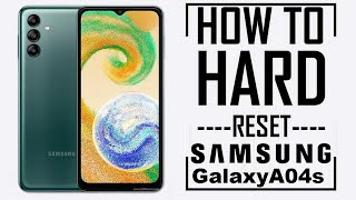 hard reset samsung galaxy a04s unlock (pin-pattern-password) fix sm-a047f hang on logo | stock logo