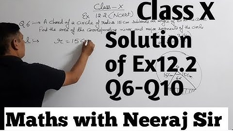 Class X Solutions of  Exercise 12.2 Q6-Q10 Ncert