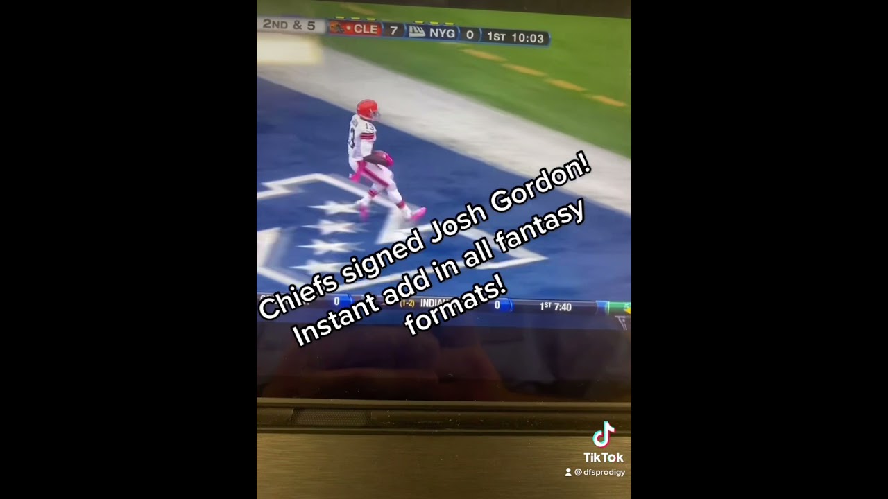 Instant add Josh Gordon in all fantasy formats!