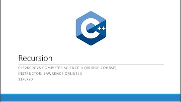 CSE2000Q2S - Lecture Video 10: Recursion (11/6/20) - Activity 9
