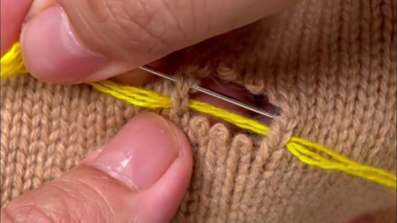 The holes in cashmere sweater can be repaired without any trace YouTube
