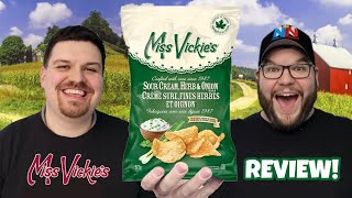 NEW Miss Vickie's Sour Cream, Herb & Onion Chip Review!