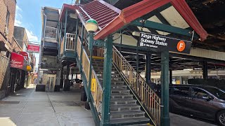MTA NYC Subway: R160A-2 & R160B (F) Train at Kings Highway + A Tour of the Station & New Elevators