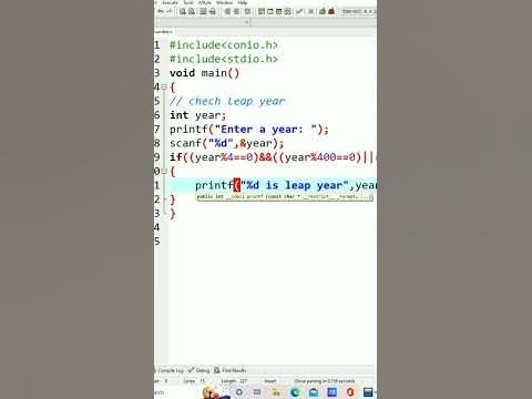 check whether a year is leap year or not in c | ms coder - YouTube