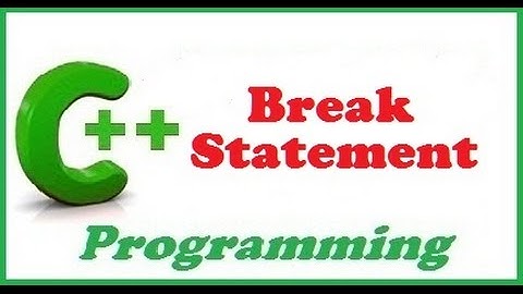 C++ programming video tutorial - break statement with example