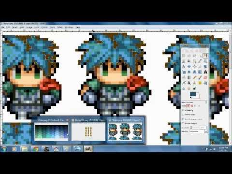 How to Recolor an RPG Maker VX Sprite - YouTube