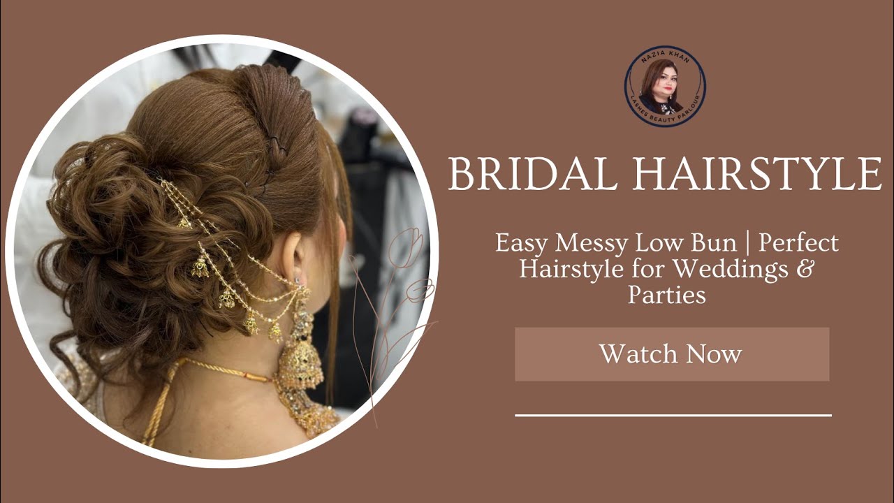 Nikha Bridal Messy Low Bun Tutorial 💖 | Step-by-Step Wedding Hair
