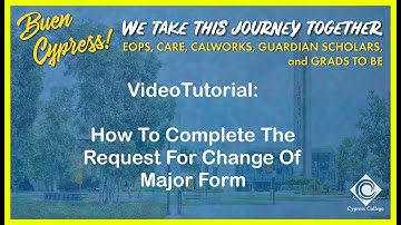 Request For Change Of Major Video Tutorial