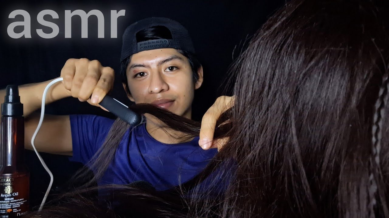 ASMR Español Para Dormir 💫 Cepillado y Planchado de Cabello | Mejor Amigo Te Cuida