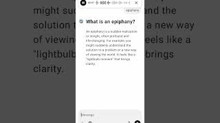 What is an epiphany?