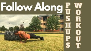 Follow Along: Pushup Workout | Less than 5 Minutes