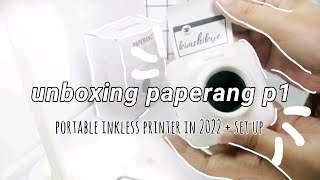 aesthetic unboxing of paperang p1 in 2022 + set up 🖨💗 calming and asmr! // kym