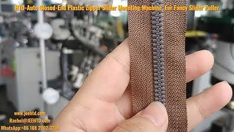 HTD Auto Closed End Plastic Zipper Slider Mounting Machine  For Fancy Slider Puller